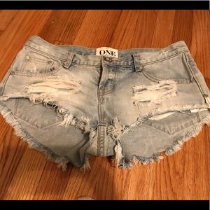 ONE TEASPOON DENIM SHORTS